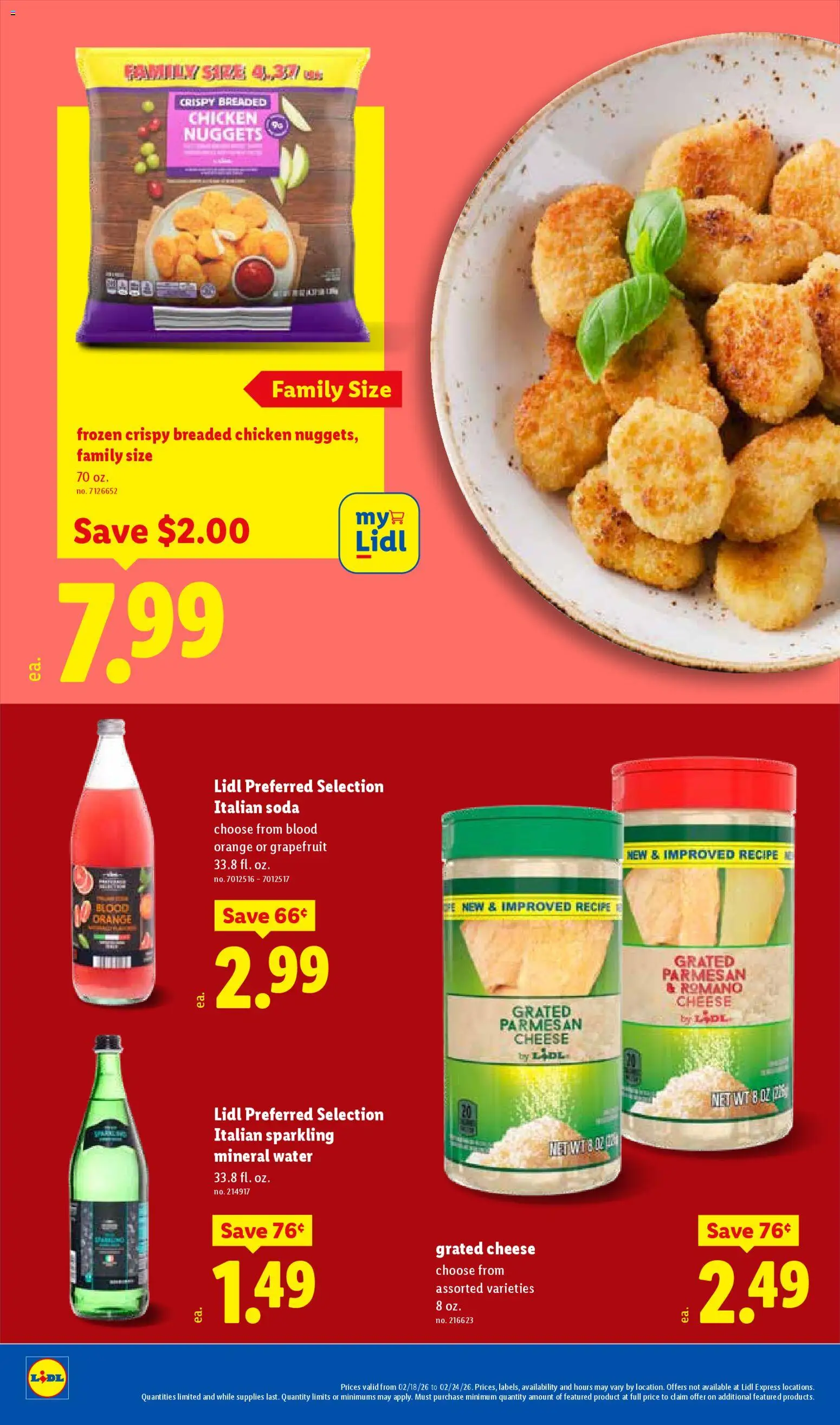 Lidl Weekly Ad - valid from 18.02.2026 | Page: 12 | Products: Cheese, Grapefruit, Water