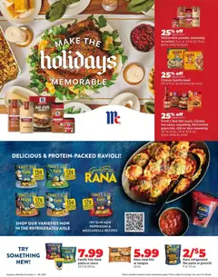 Preview of HyVee weekly ads valid from 01.12.2025 | Page: 3 | Products: Powder, Pasta, Garlic, Pumpkin Pie