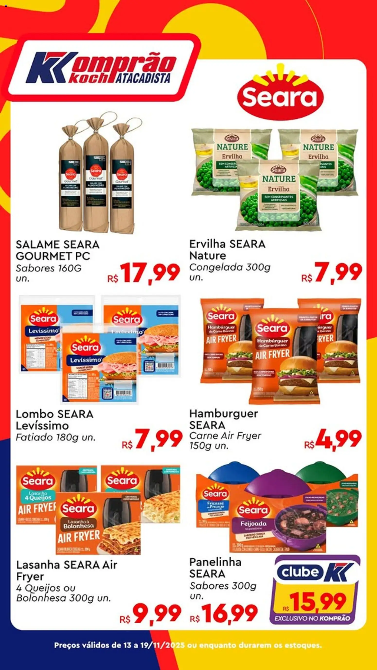 Komprao Atacadista Folheto - válido de 13.11.2025 | Página: 1 | Produtos: Air fryer, Salame, Carne, Lasanha