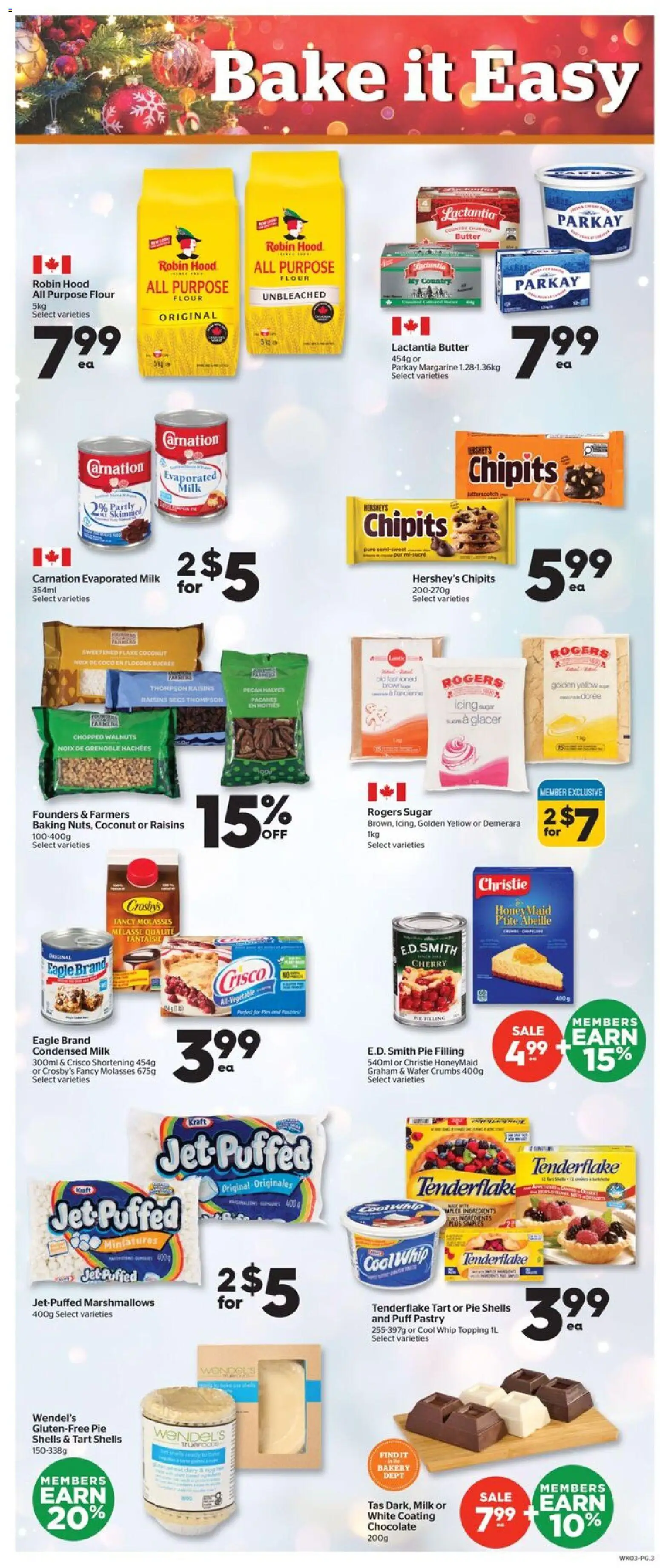 Calgary Co-op flyer valid from 20.11.2025 | Page: 3 | Products: Bakery, Milk, Butter, Chocolate