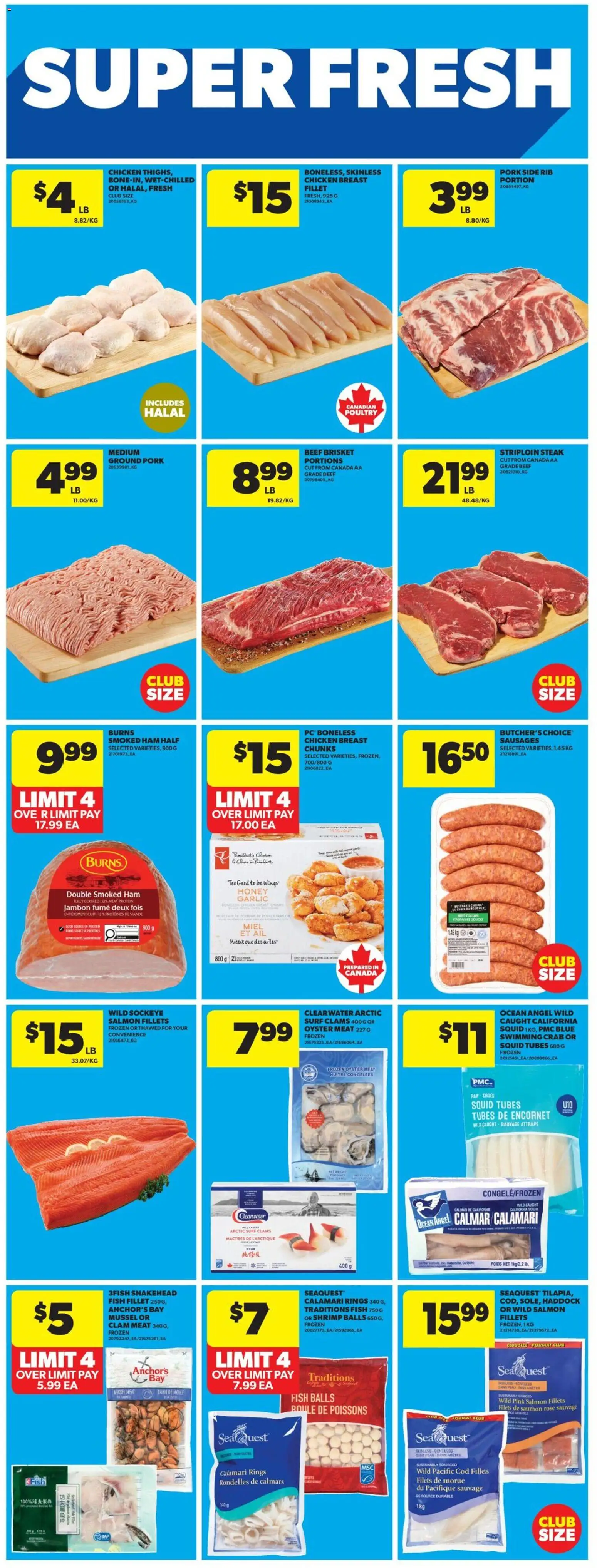 Real Canadian Superstore flyer valid from 29.01.2026 | Page: 27 | Products: Fish, Beef, Ham, Pork