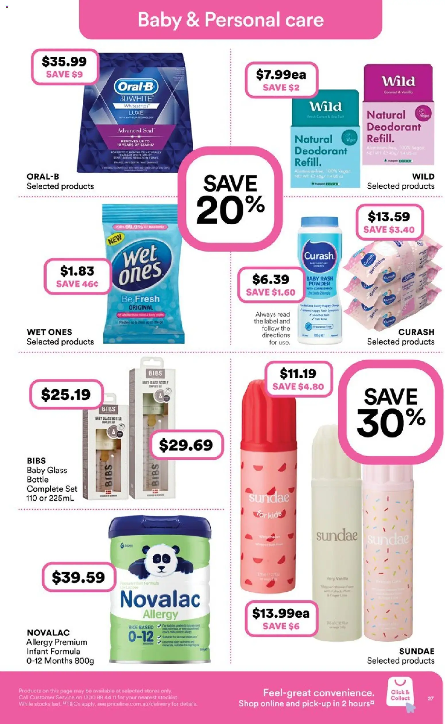 Priceline Pharmacy catalogue - valid from 22.01.2026 | Page: 27 | Products: Shower, Powder, Deodorant, Water