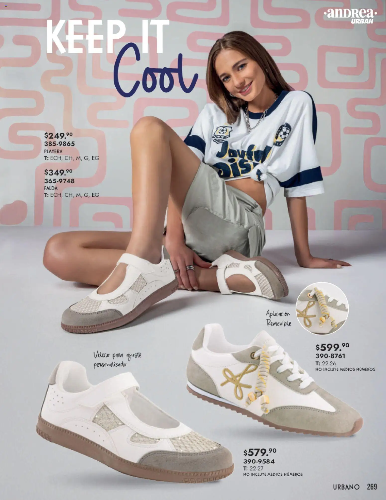 Nuevas ofertas de Andrea válidas en toda la República Mexicana desde el 25.01.2026. ¡Encuentra las mejores ofertas en Andrea catálogo Calzado Dama! | Página: 269 | Productos: Playera, Falda