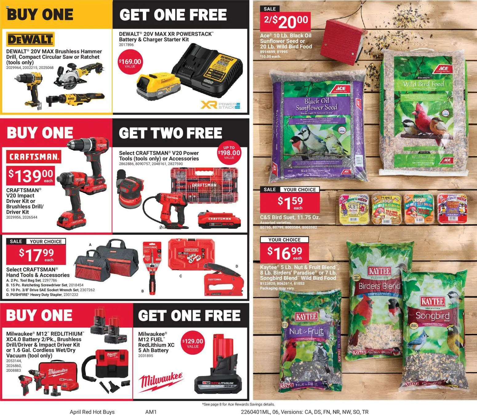ACE Hardware Weekly Ad - valid from 01.04.2026 | Page: 6 | Products: Saw, Socket, Battery, Circular Saw