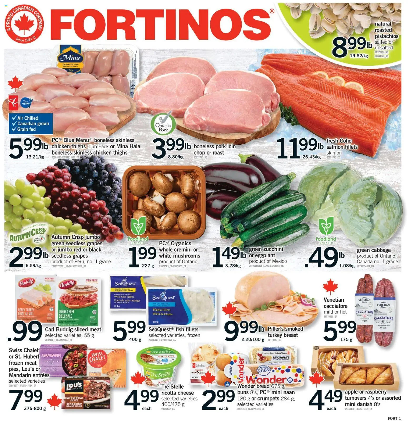 Fortinos flyer valid from 26.02.2026 | Page: 1 | Products: Beef, Cheese, Bread, Pork