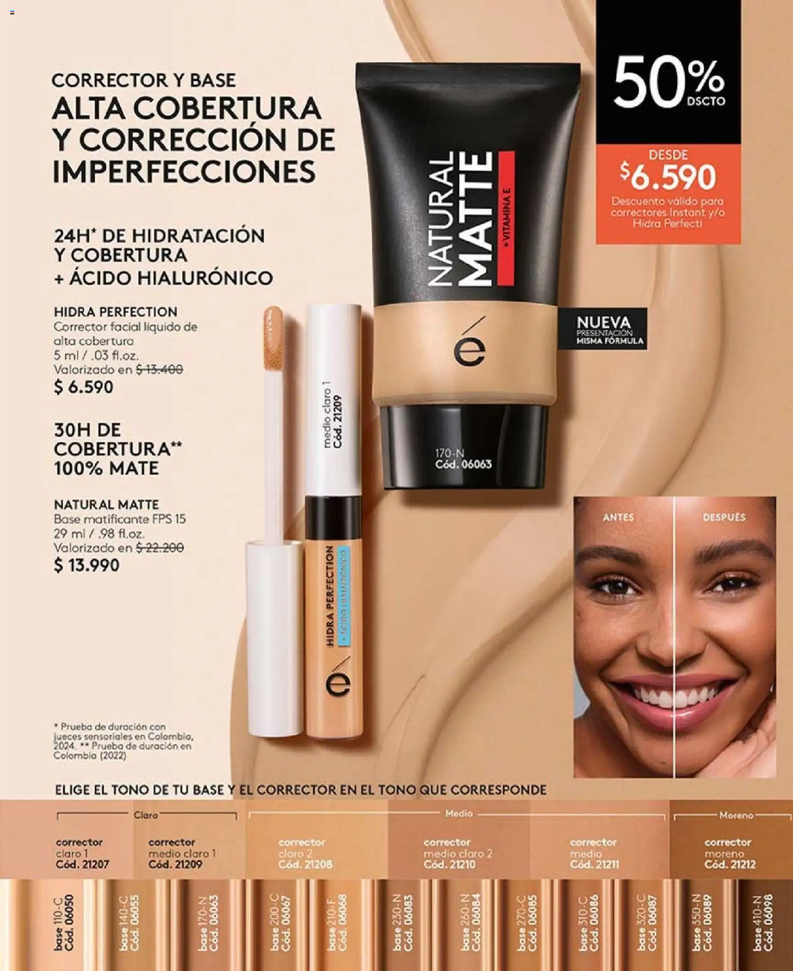 Catálogo Ésika Campaña 1 │ válido desde el 01.01.2026 | Página: 41 | Productos: Mate, Corrector, Base