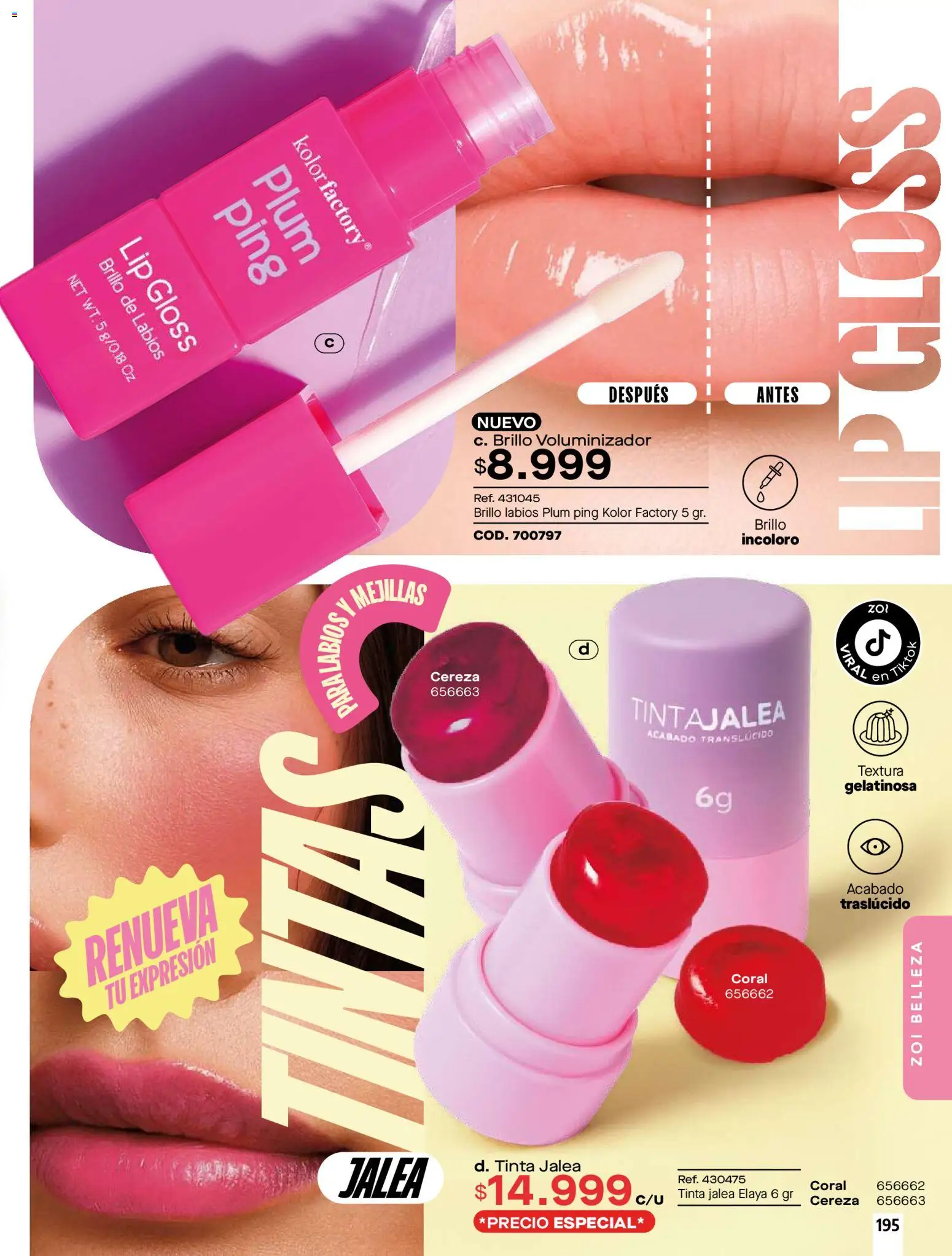 Pacifika revista - valida desde el 01.02.2026 | Página: 195 | Productos: Brillo, Brillo de labios