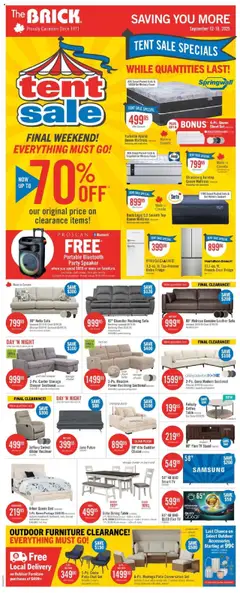 Preview of The Brick weekly flyer / circulaire from shop The Brick valid from 12.09.2025