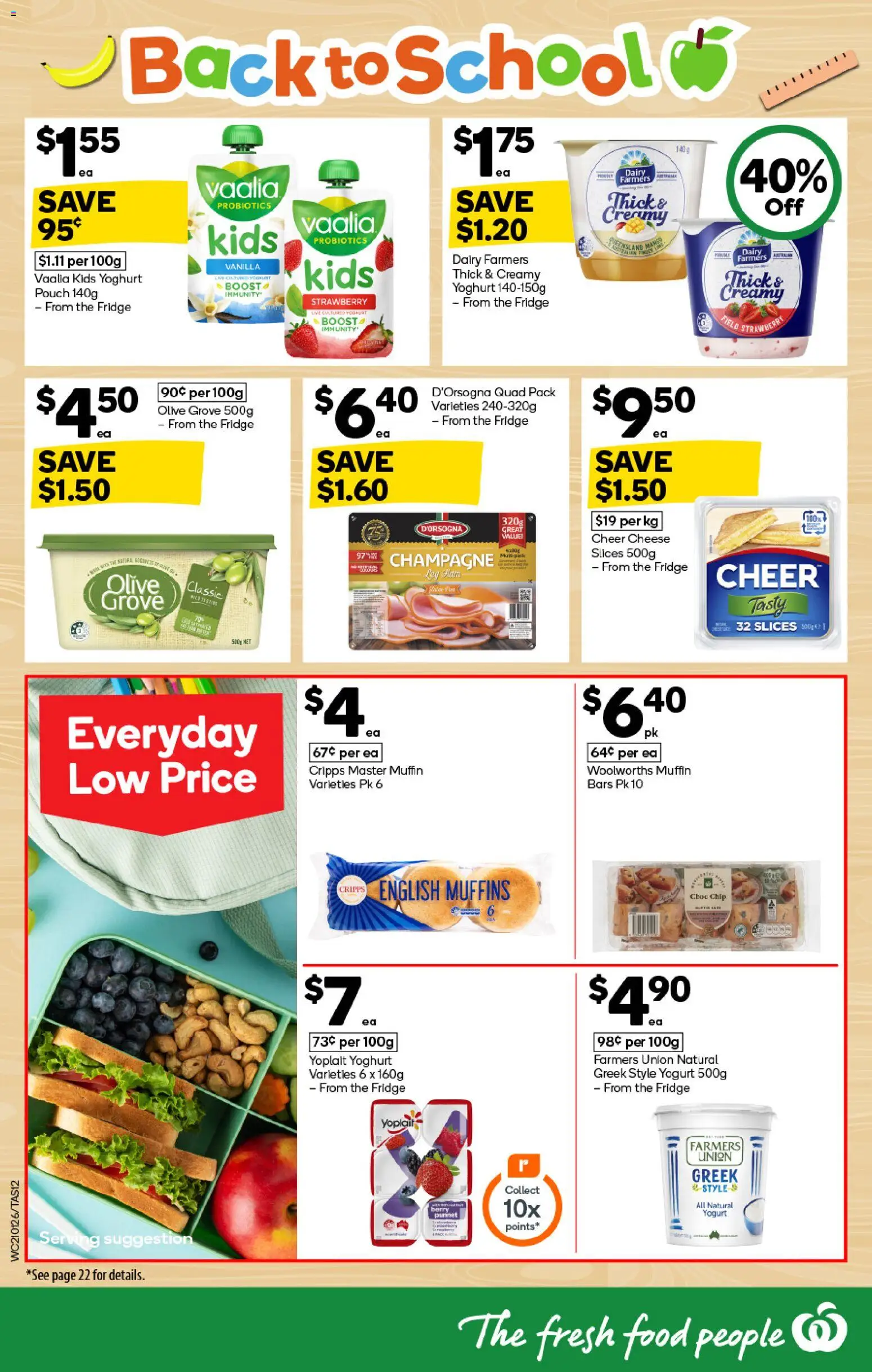 Woolworths catalogue - valid from 21.01.2026 | Page: 12 | Products: Dairy, Cheese, Muffins, Fridge