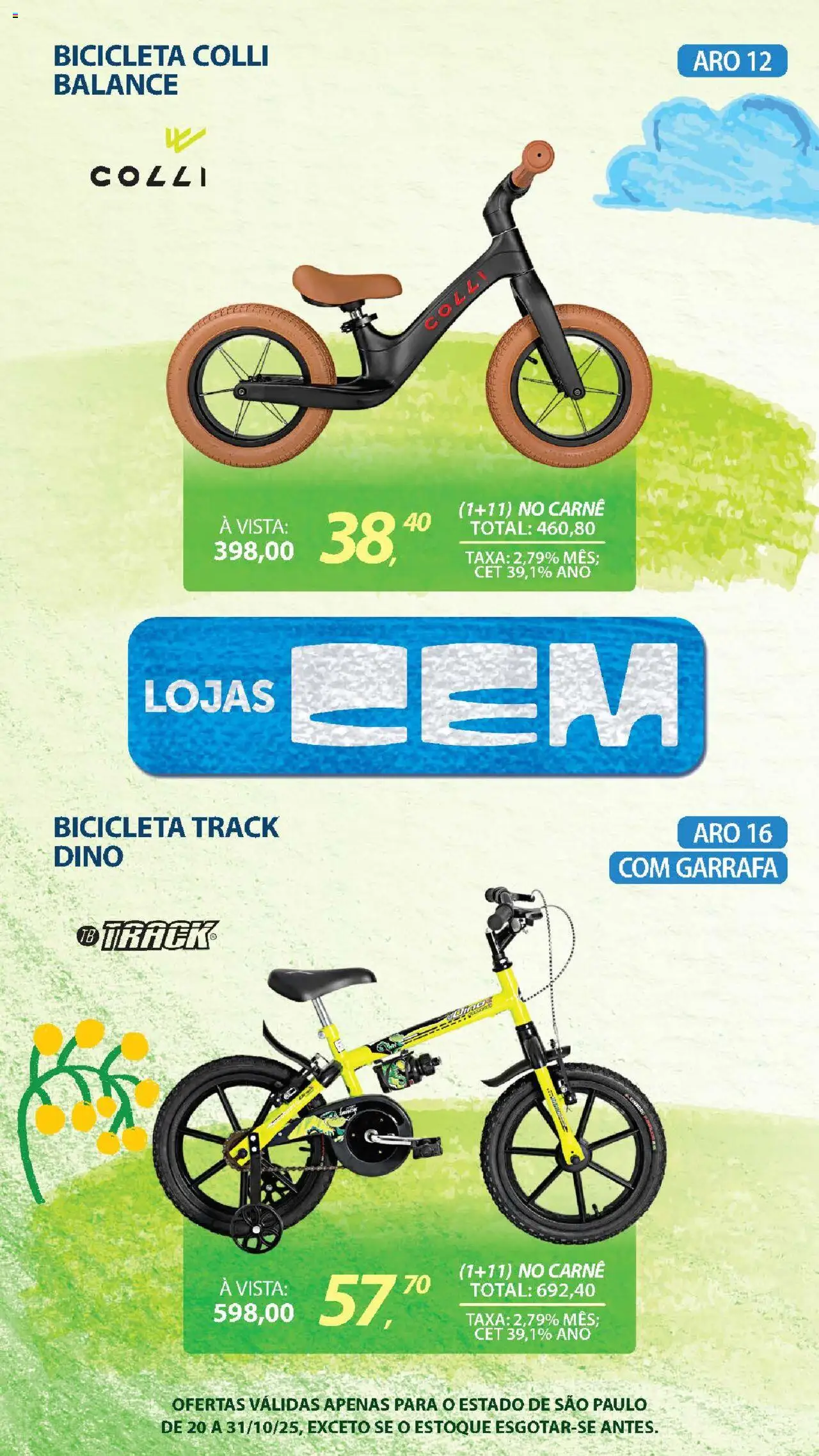 Lojas Cem Folheto - válido de 20.10.2025 | Página: 112 | Produtos: Bicicleta, Carne