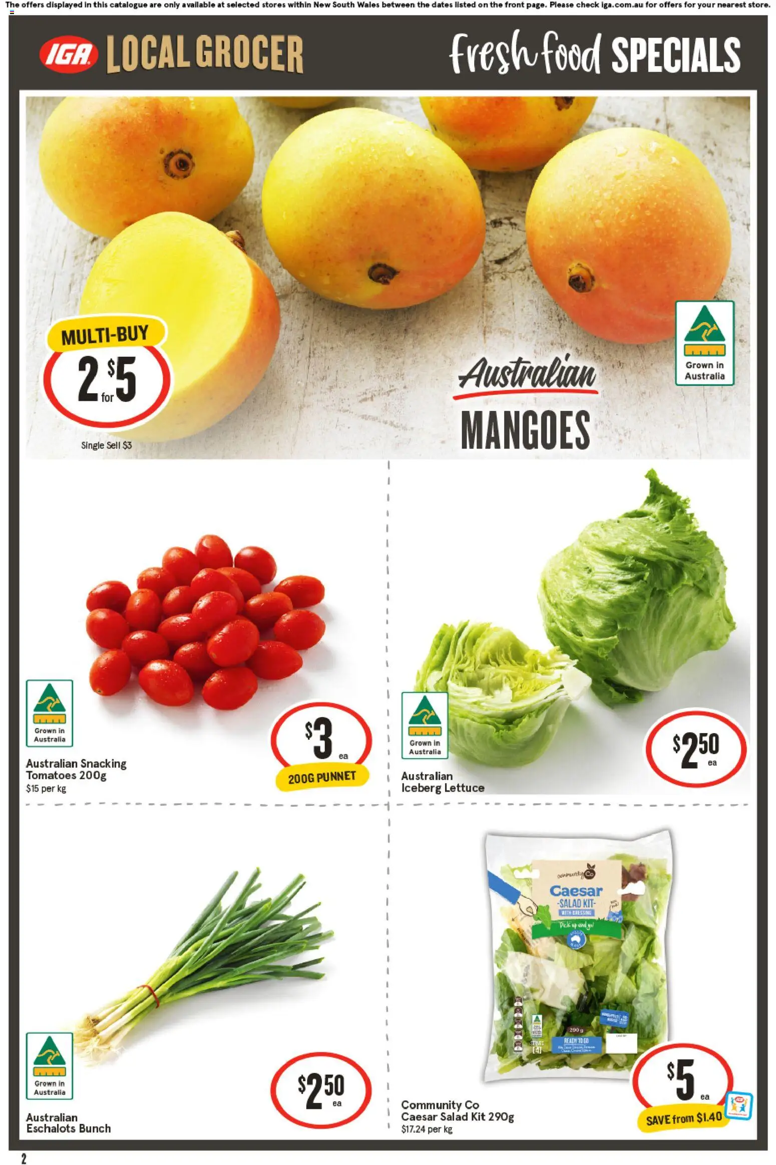 IGA catalogue - valid from 12.11.2025 | Page: 3 | Products: Lettuce, Tomatoes, Salad
