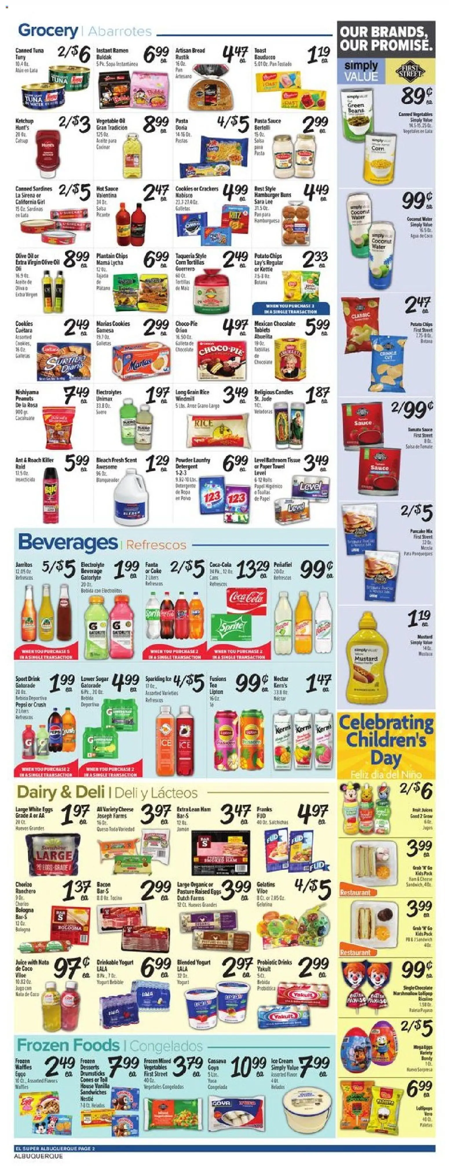 El Super Weekly Ad - NM - valid from 22.04.2026 | Page: 2 | Products: Juice, Rice, Detergent, Chips