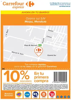 Vista previa Carrefour - Ozamis Sur S/N, Maipú Mendoza válido desde el 16.09.2025