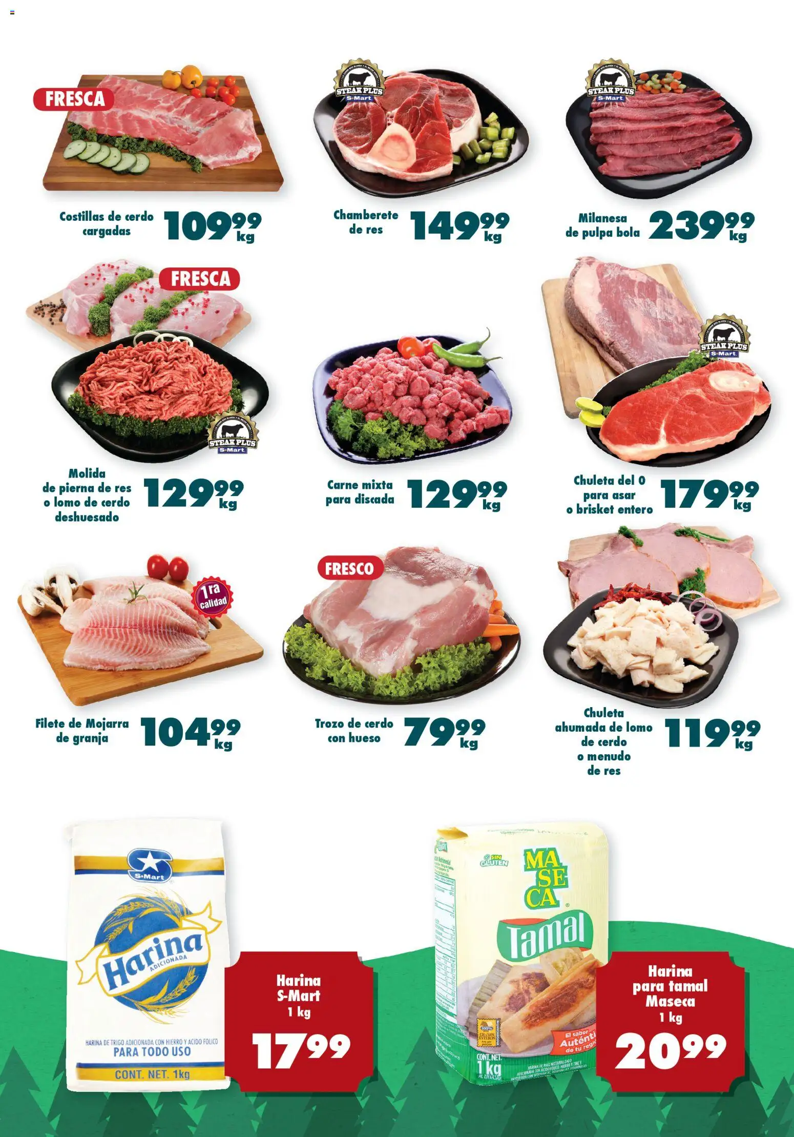 Nuevas ofertas de S-Mart válidas en toda la República Mexicana desde el 09.12.2025. ¡Encuentra las mejores ofertas en S-Mart folleto Chihuahua! | Página: 4 | Productos: Maíz, Harina, Cerdo, Res