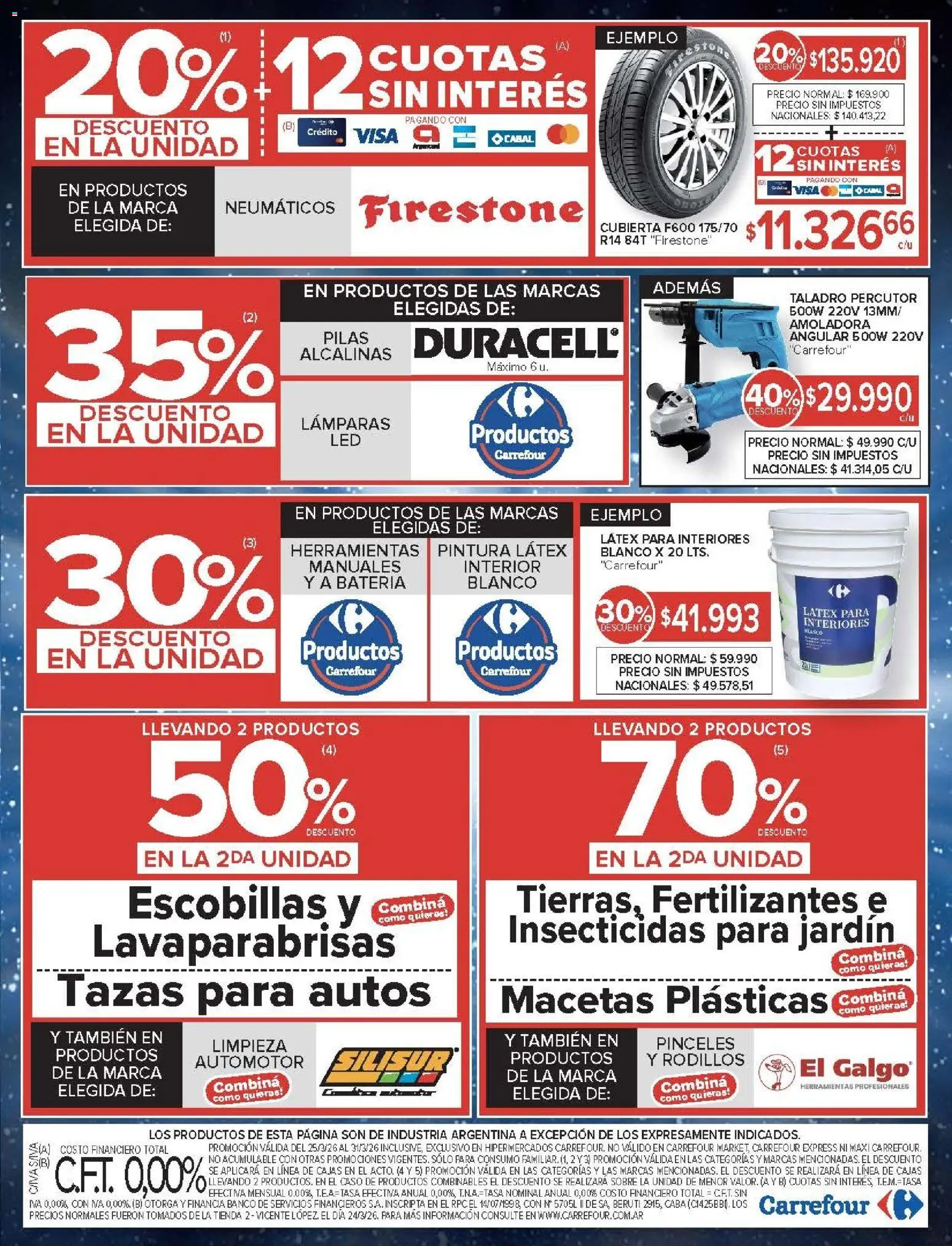 Carrefour ofertas │ válido desde el 25.03.2026 | Página: 24 | Productos: Banco, Pintura, Sobre, Pilas