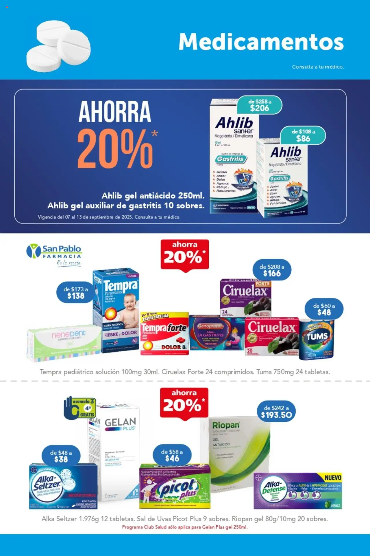 Nuevas ofertas de Farmacia San Pablo válidas en toda la República Mexicana desde el 07.09.2025. ¡Encuentra las mejores ofertas en Farmacia San Pablo - Catálogo! | Página: 5 | Productos: Sal, Antiácido