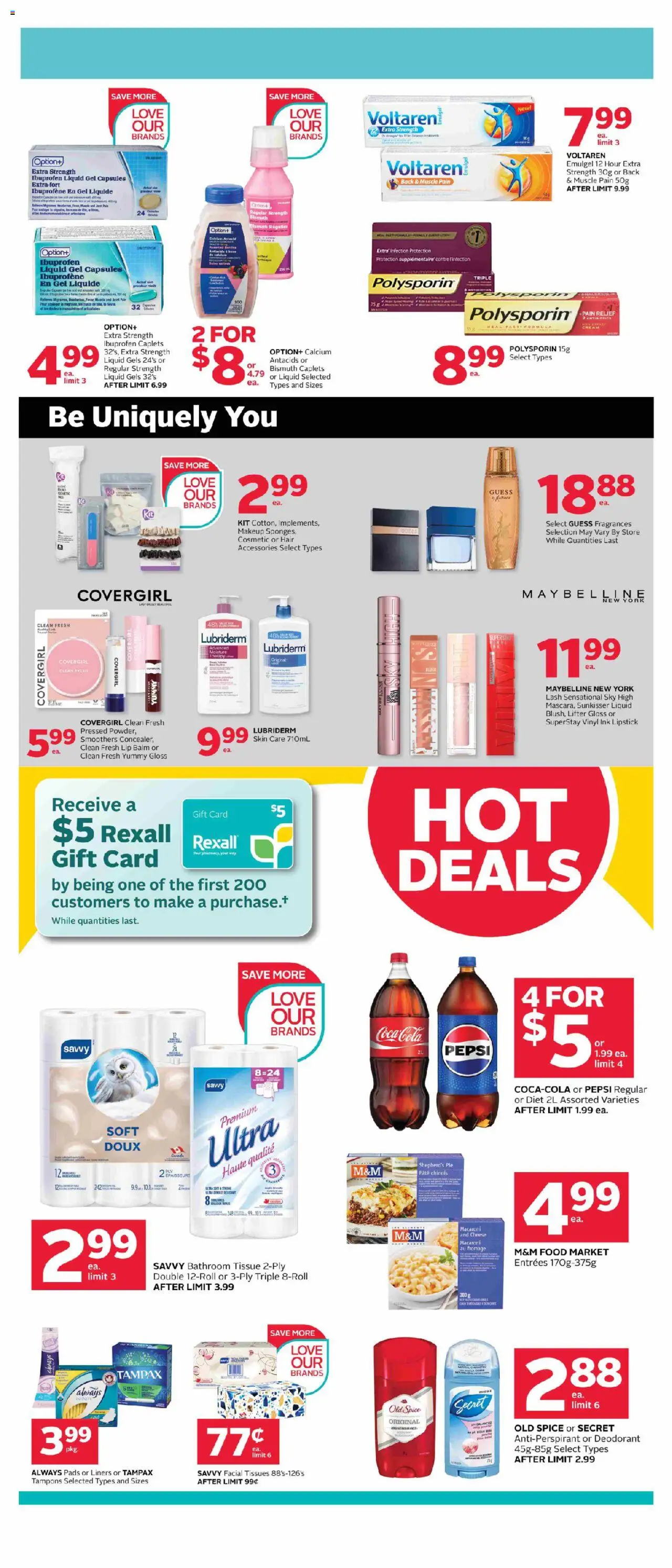 Rexall flyer valid from 12.09.2025 | Page: 2 | Products: Cream, Deodorant, Antiperspirant, Cheese