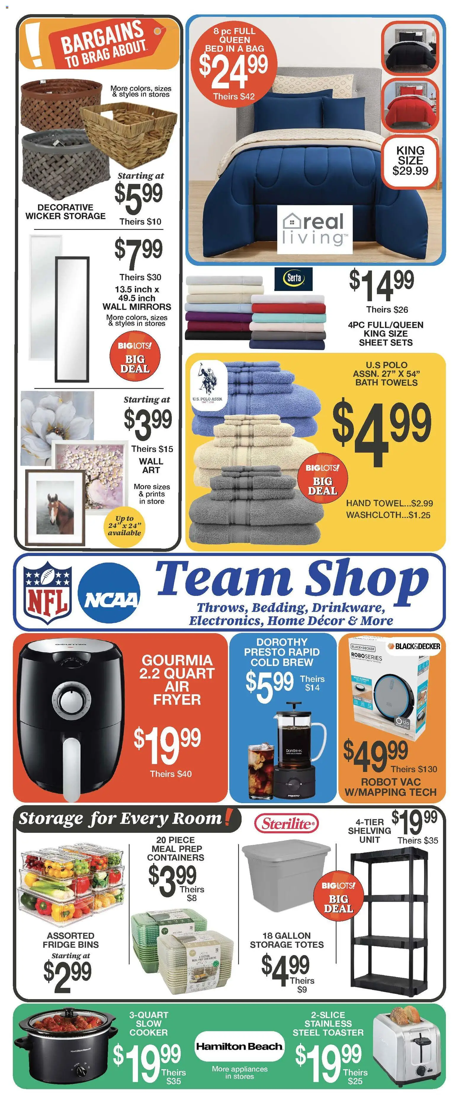 Big Lots Grand Opening - valid from 26.10.2025 | Page: 3 | Products: Robot, Toaster, Bath, Sheet