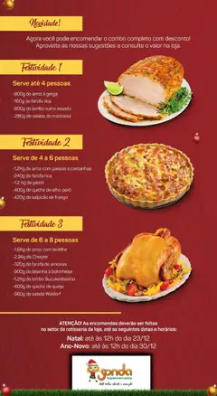 Sonda - Ofertas Cardapio  - Pré-Visualização do folheto da loja Sonda, válido de 09.12.2025 | Página: 3 | Produtos: Pernil, Queijo, Lasanha, Salada