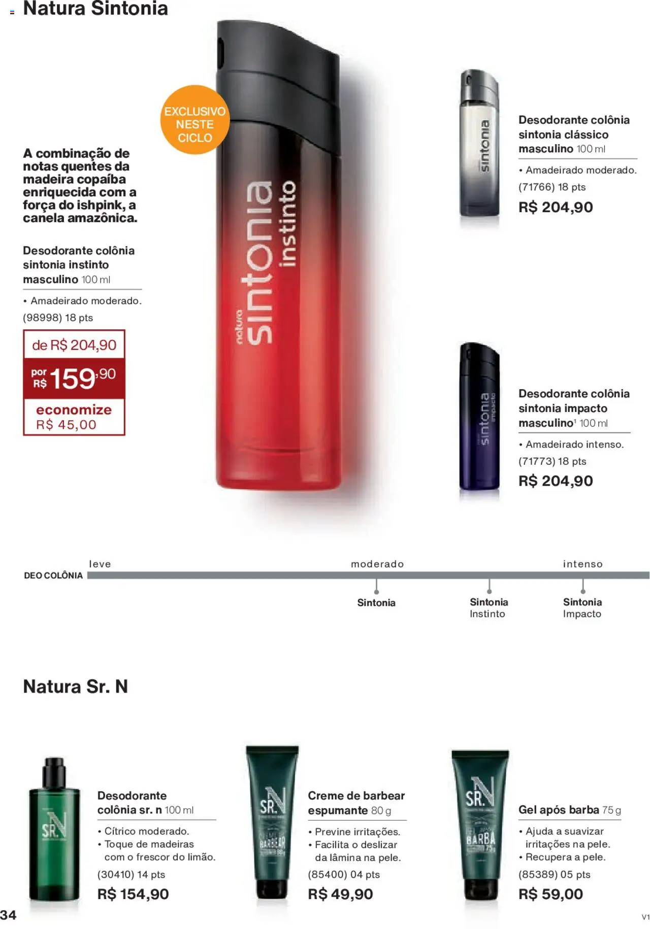 Natura Folheto - válido de 18.08.2025 | Página: 34 | Produtos: Espumante, Desodorante, Creme de barbear, Canela