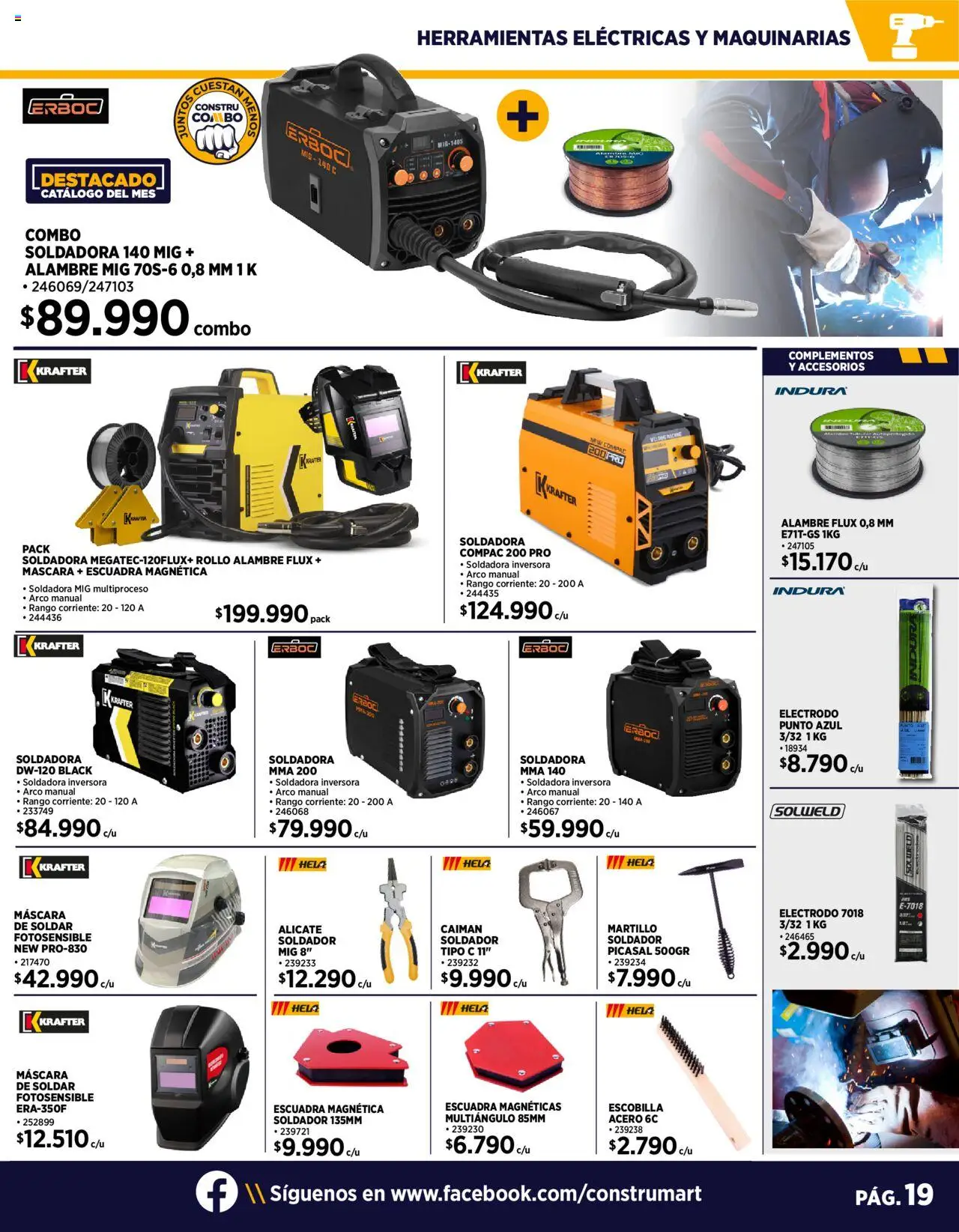 Construmart ofertas  │ válido desde el 01.08.2025 | Página: 19 | Productos: Escobilla, Alicate, Soldadora, Mascara de soldar