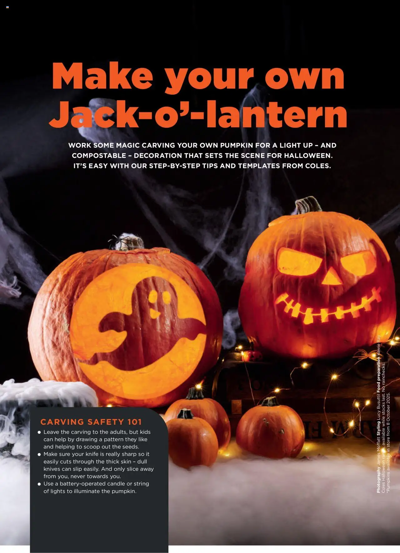 Coles catalogue - valid from 06.10.2025 | Page: 80 | Products: Light, Slip, Pumpkin, Candle