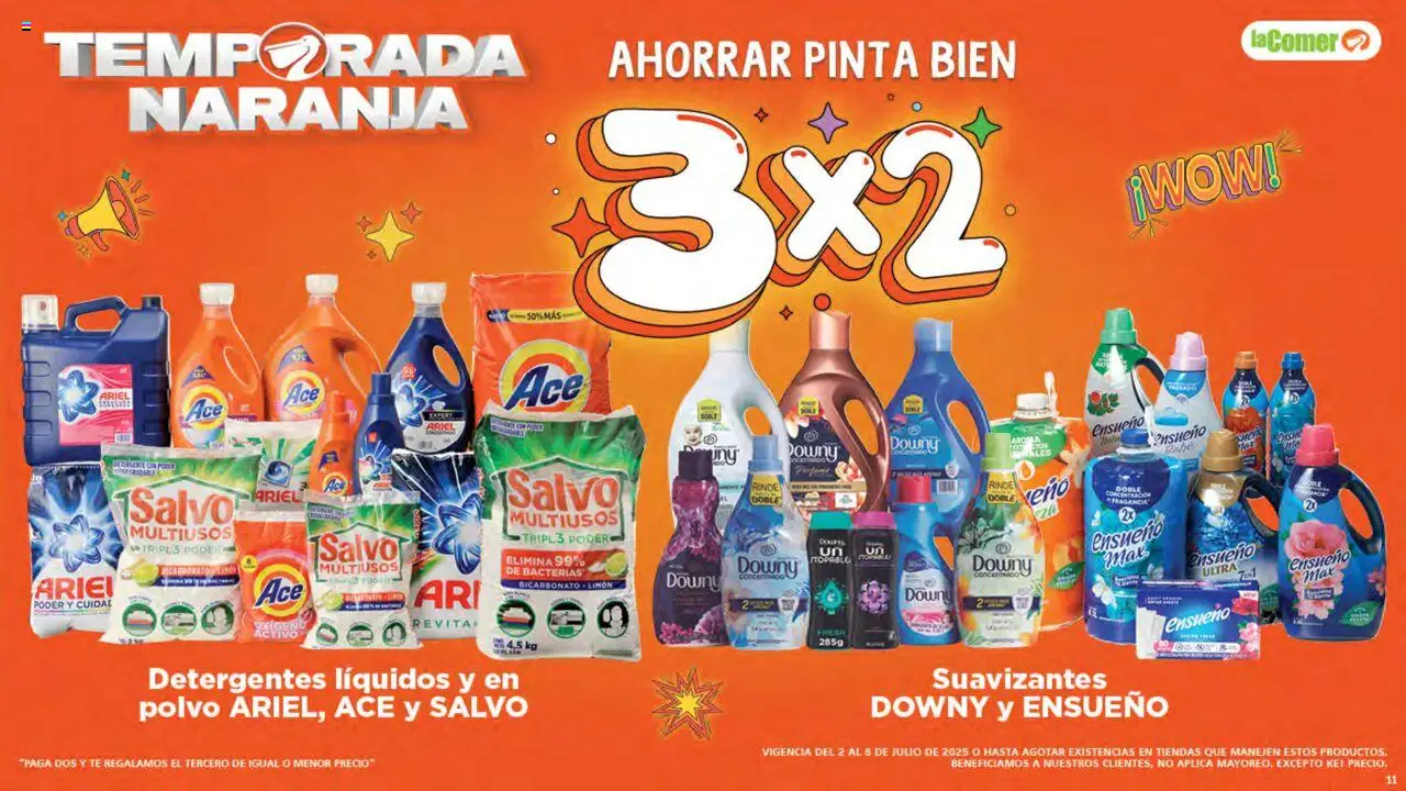 Nuevas ofertas de La Comer válidas en toda la República Mexicana desde el 02.07.2025. ¡Encuentra las mejores ofertas en La Comer folleto! | Página: 11 | Productos: Suavizante, Suavizante de telas, Té, Perfume
