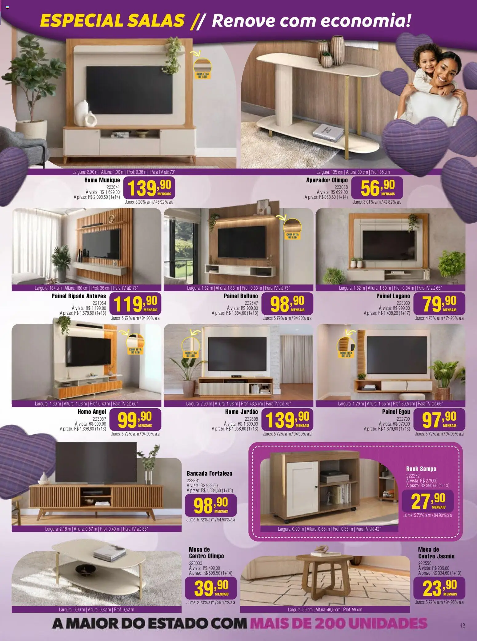 Berlanda Folheto - válido de 27.04.2026 | Página: 13 | Produtos: Mesa, Aparador, Tv, Rack