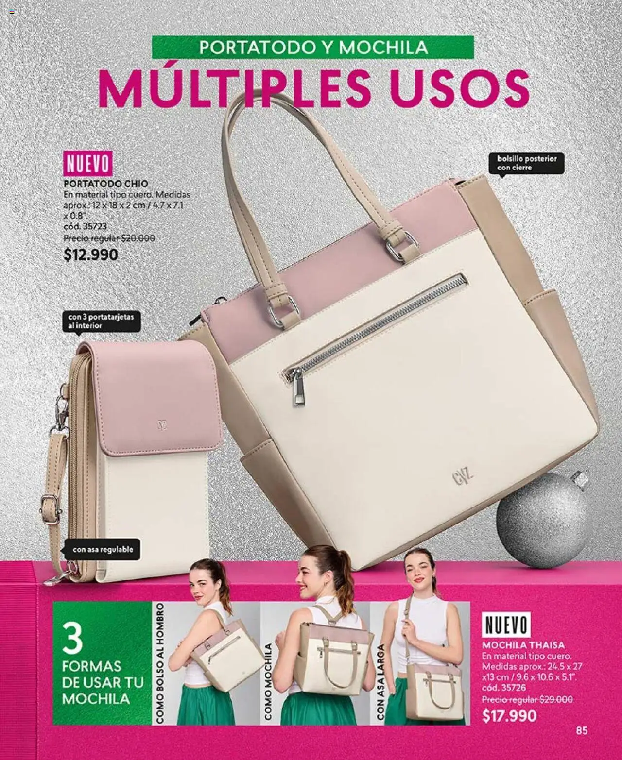 Catálogo CyZone Campaña 17 │ válido desde el 14.10.2025 | Página: 97 | Productos: Bolso, Mochila