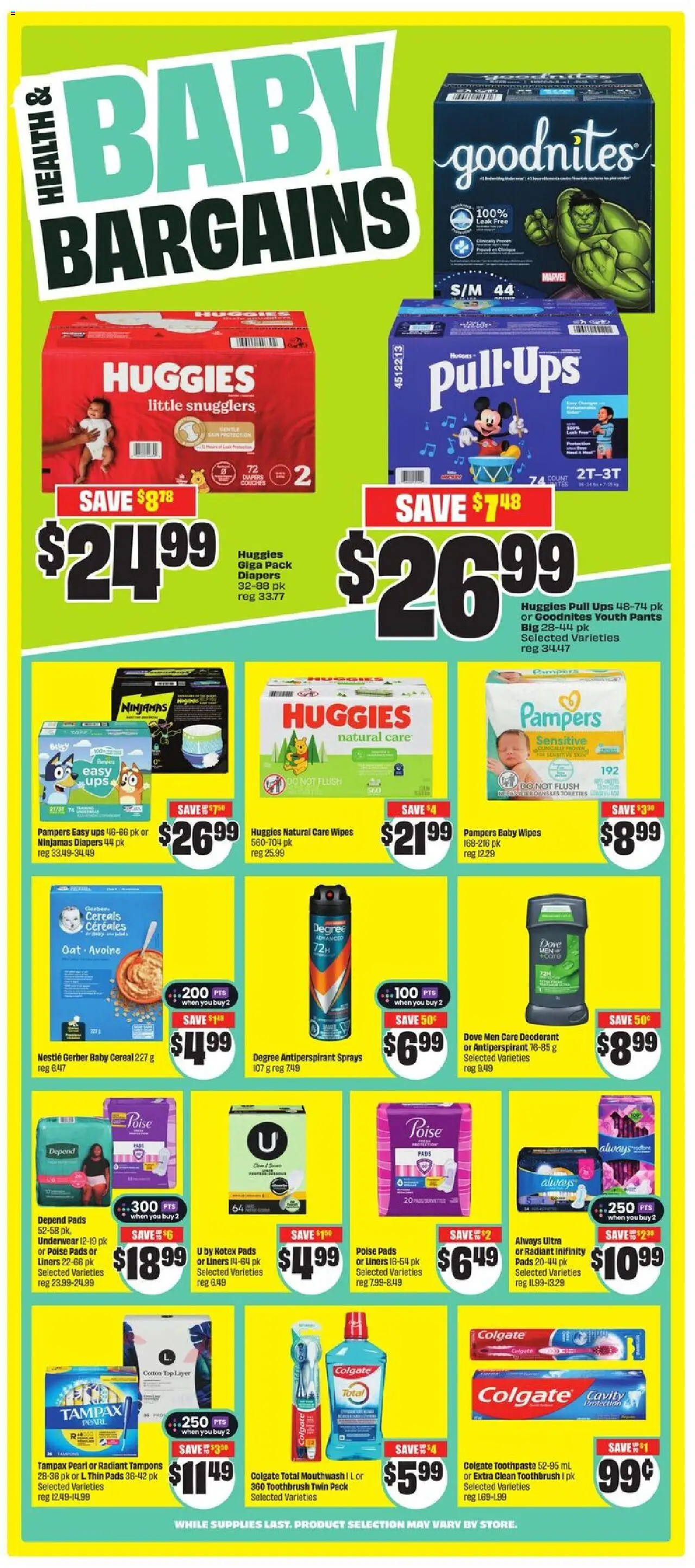 FreshCo flyer valid from 14.08.2025 | Page: 10 | Products: Cereals, Antiperspirant, Mouthwash, Underwear