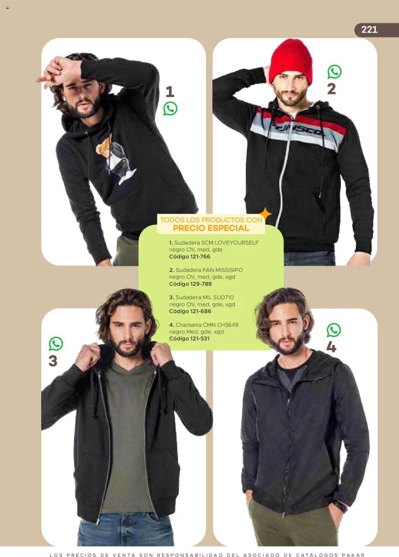 Nuevas ofertas de SC Pakar válidas en toda la República Mexicana desde el 31.01.2025. ¡Encuentra las mejores ofertas en SC Pakar catálogo Ropa! | Página: 221 | Productos: Chamarra, Sudadera