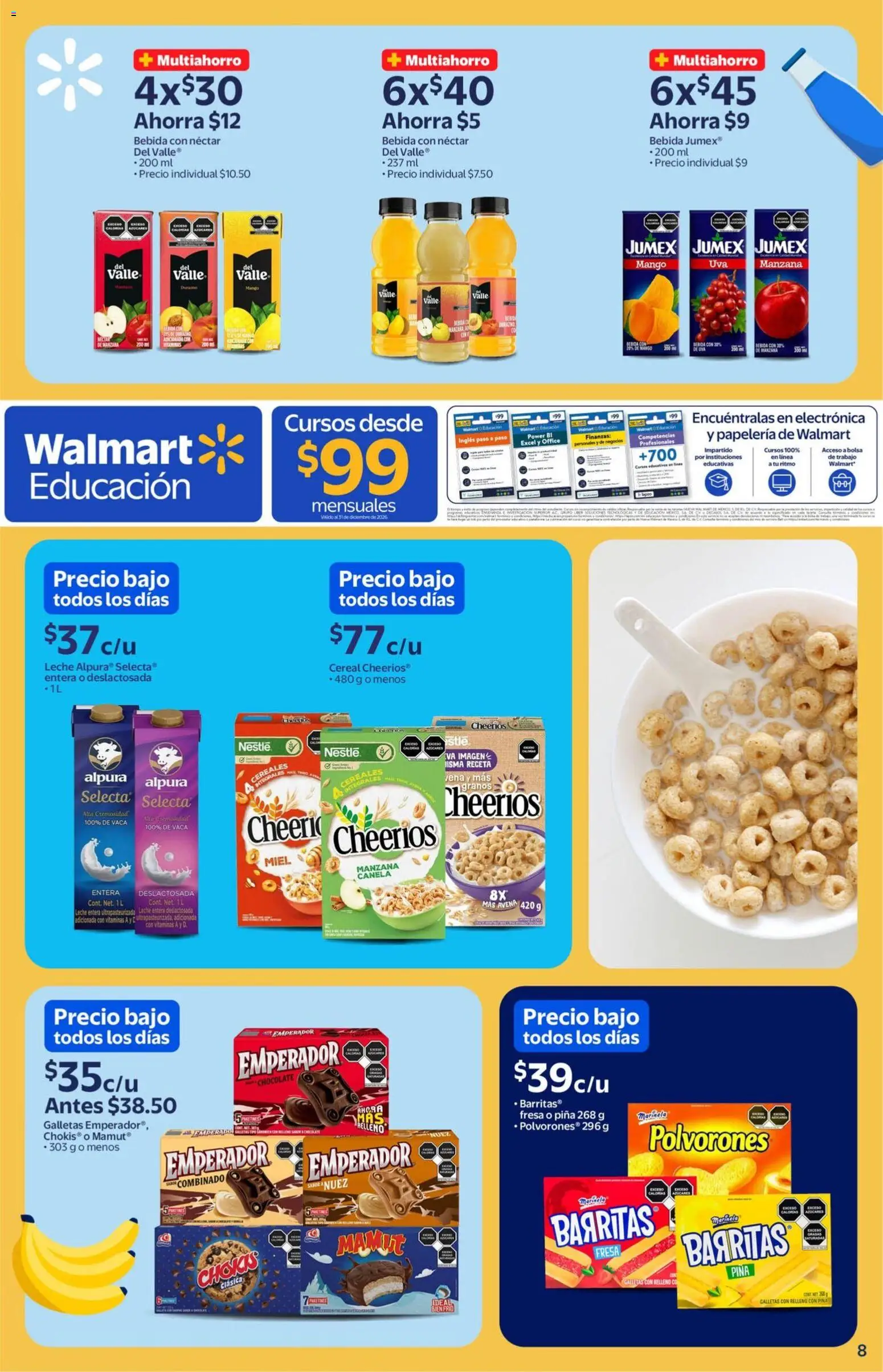 Nuevas ofertas de Walmart válidas en toda la República Mexicana desde el 01.01.2026. ¡Encuentra las mejores ofertas en Walmart folleto! | Página: 8 | Productos: Avena, Manzana, Uva, Cereales