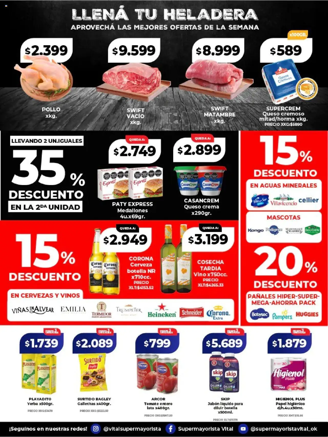 Vital - Ofertas fin │ válido desde el 01.08.2025 | Página: 2 | Productos: Pollo, Jabón líquido, Queso, Cerveza