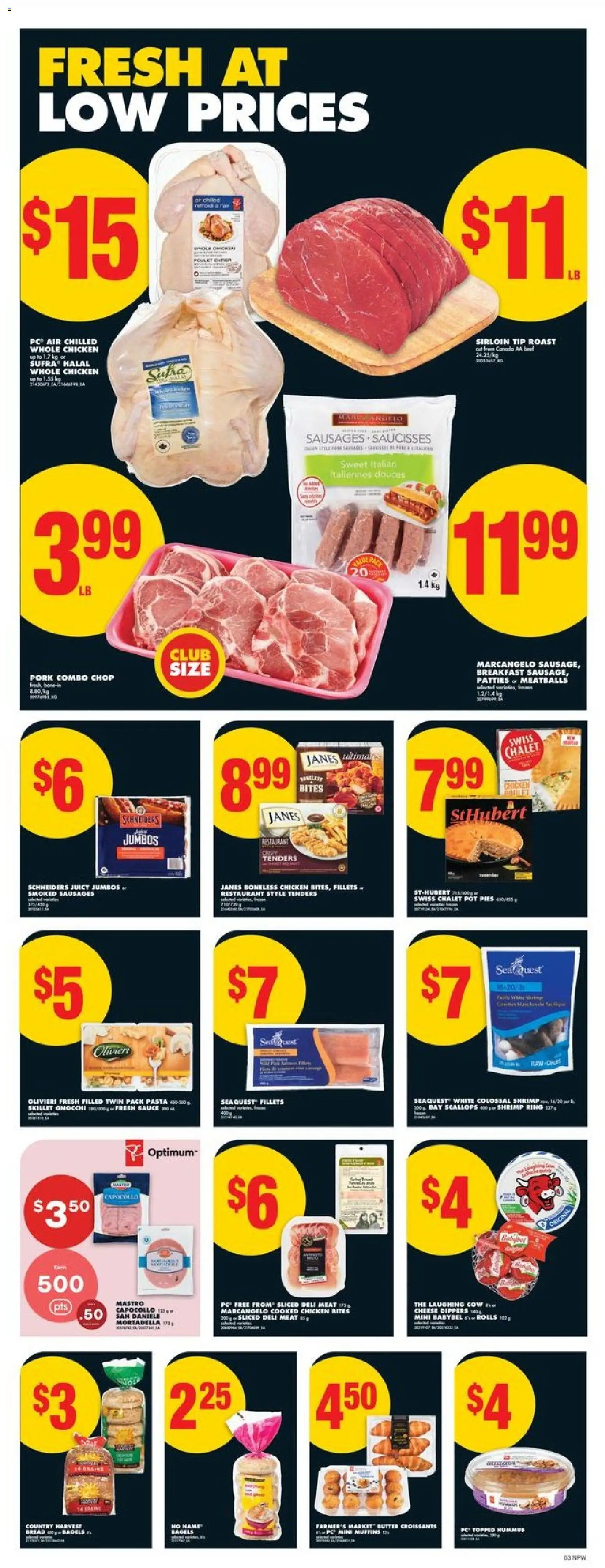 No Frills flyer valid from 29.01.2026 | Page: 3 | Products: Pasta, Butter, Bread, Pork