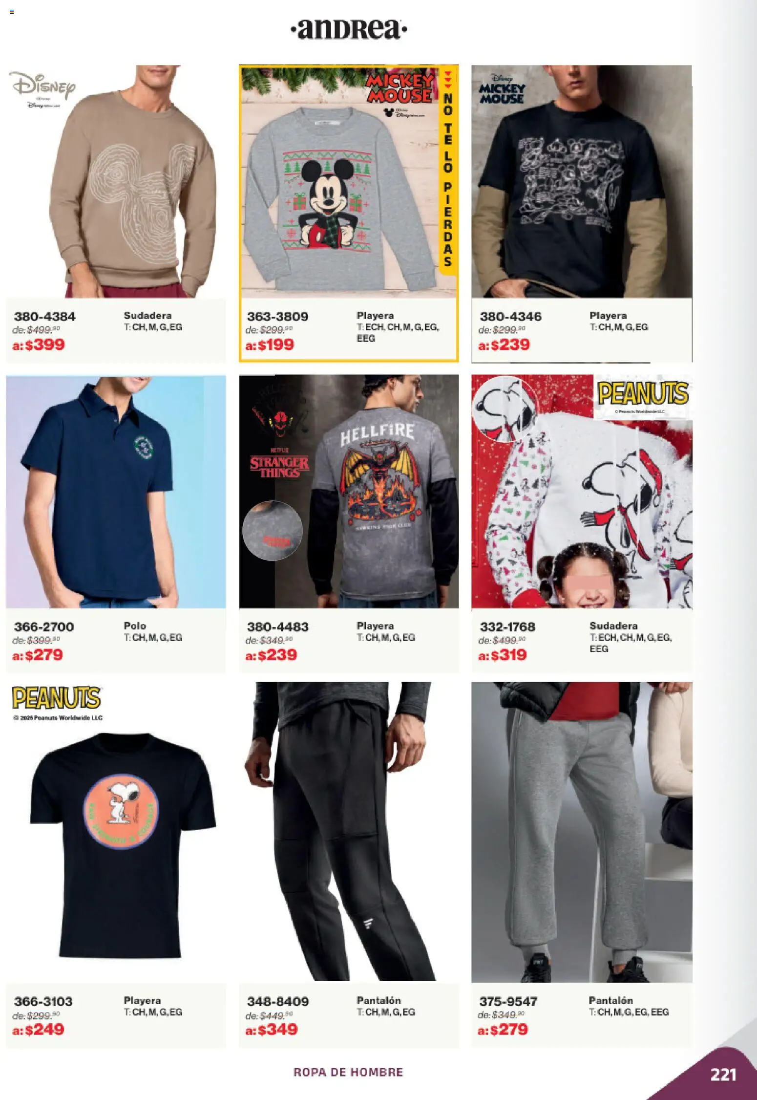 Nuevas ofertas de Andrea válidas en toda la República Mexicana desde el 02.11.2025. ¡Encuentra las mejores ofertas en Andrea catálogo Outlet! | Página: 221 | Productos: Mouse, Ropa, Sudadera, Playera