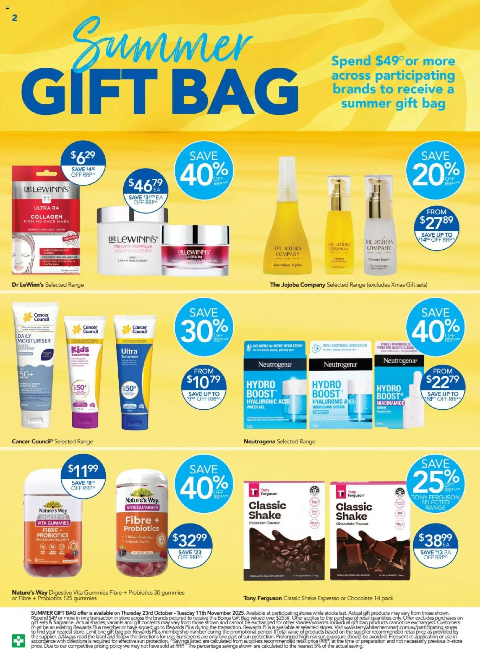 Terry White catalogue - valid from 23.10.2025 | Page: 2 | Products: Mask, Moisturiser, Water, Bag