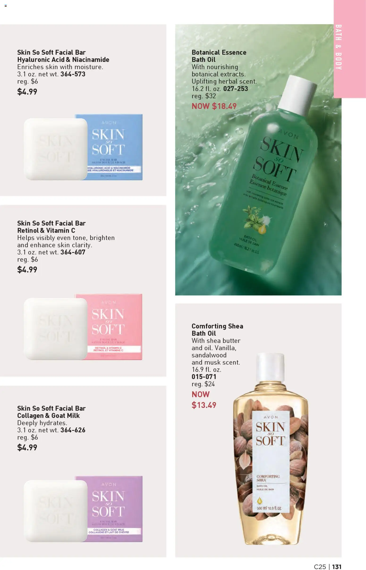Avon Brochure - valid from 03.12.2025 | Page: 131 | Products: Vitamin, Bath, Milk, Butter