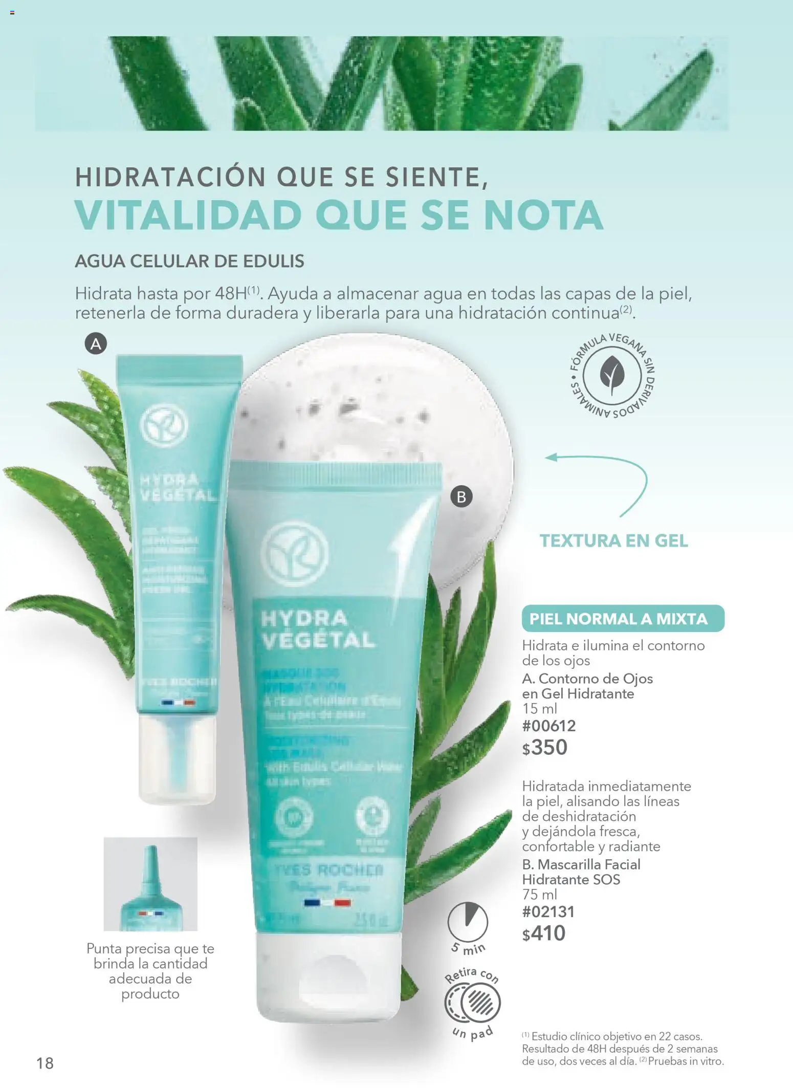 Nuevas ofertas de Yves Rocher válidas en toda la República Mexicana desde el 03.03.2026. ¡Encuentra las mejores ofertas en Yves Rocher campaña 4 2026! | Página: 18 | Productos: Contorno de ojos, Contorno, Agua, Mascarilla