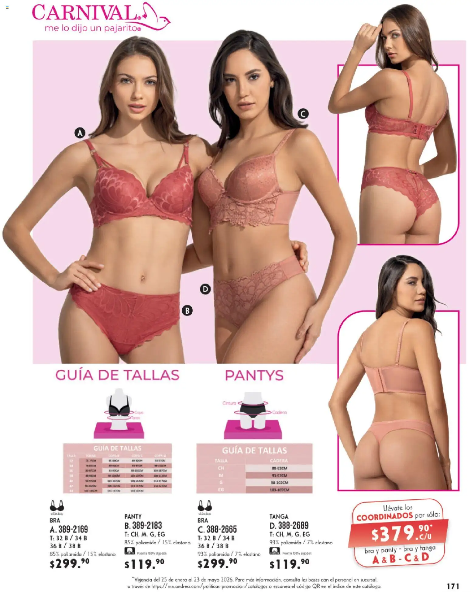 Nuevas ofertas de Andrea válidas en toda la República Mexicana desde el 25.01.2026. ¡Encuentra las mejores ofertas en Andrea catálogo Lencería & vestir interior! | Página: 67 | Productos: Algodón