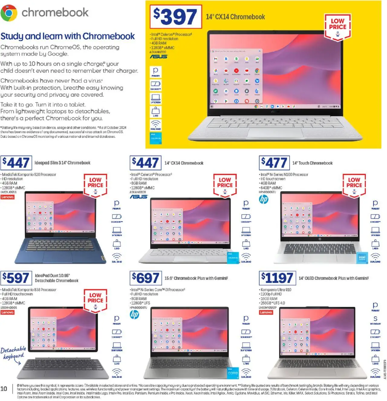 Officeworks catalogue - valid from 01.10.2025 | Page: 10 | Products: Battery, Screen