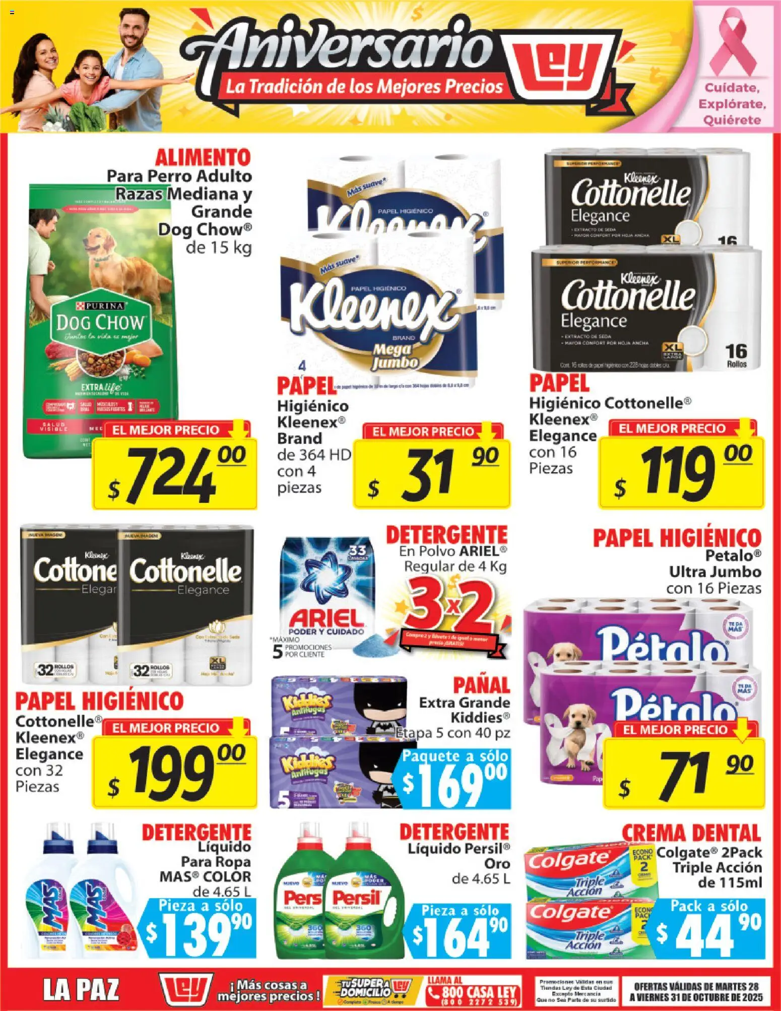 Nuevas ofertas de Casa Ley válidas en toda la República Mexicana desde el 28.10.2025. ¡Encuentra las mejores ofertas en Casa Ley folleto La Tradición de los Mejores Precios! | Página: 5 | Productos: Detergente, Crema, Papel higiénico, Polvo