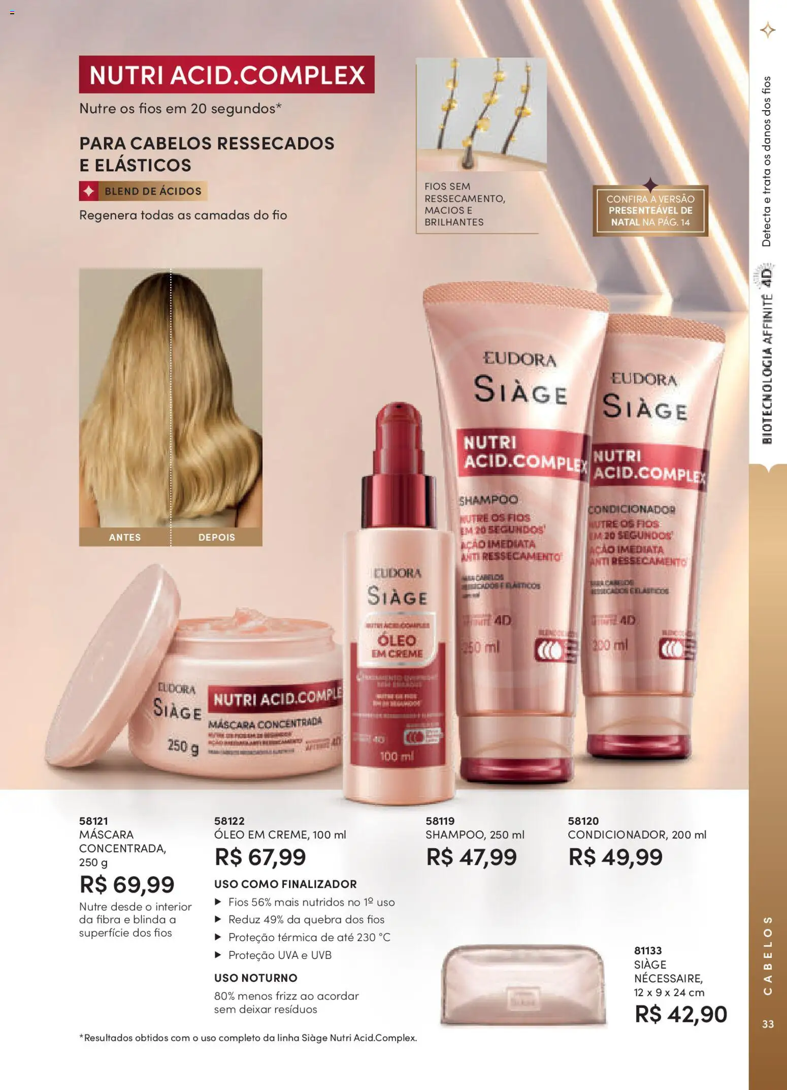 Eudora Folheto - válido de 10.11.2025 | Página: 33 | Produtos: Shampoo, Elásticos, Óleo, Creme