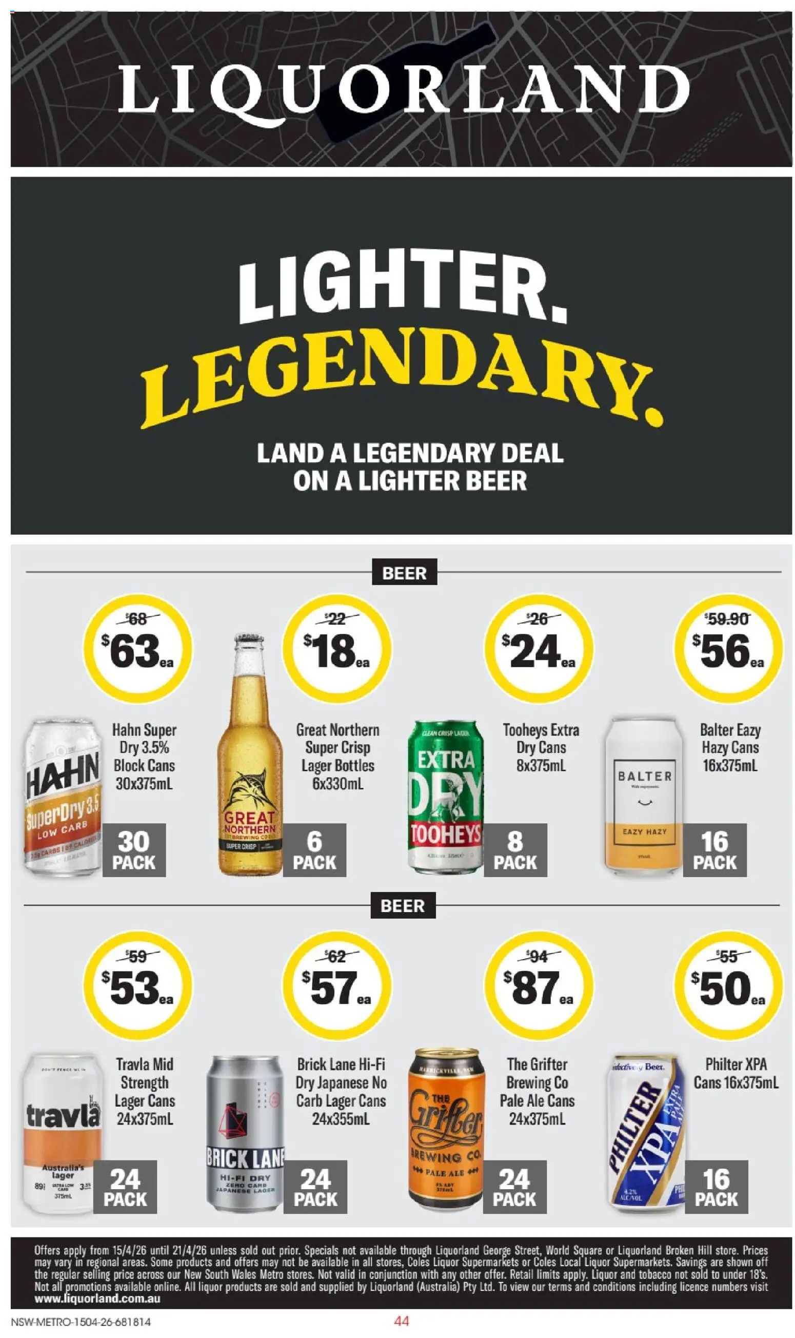 Liquorland catalogue - valid from 15.04.2026 | Page: 1 | Products: Beer
