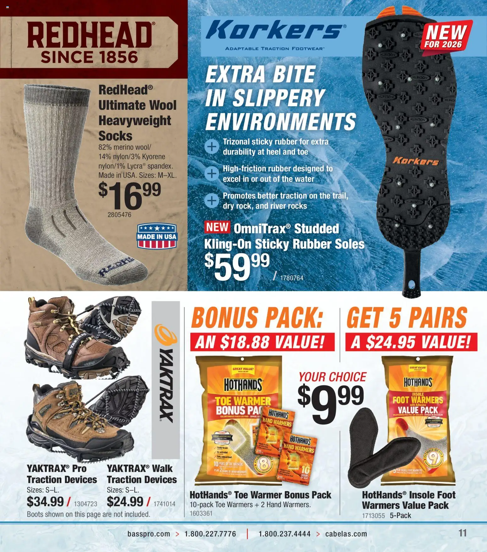 Cabela's Ice Fishing 25 - valid from 01.11.2025 | Page: 11 | Products: Socks, Water, Boots