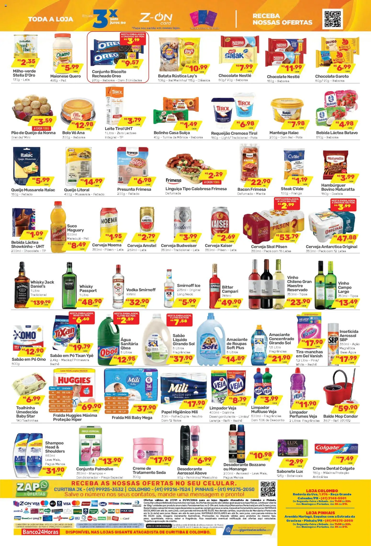 Gigante Atacadista Folheto - válido de 27.01.2026 | Página: 2 | Produtos: Cará, Linguiça, Creme, Hambúrguer