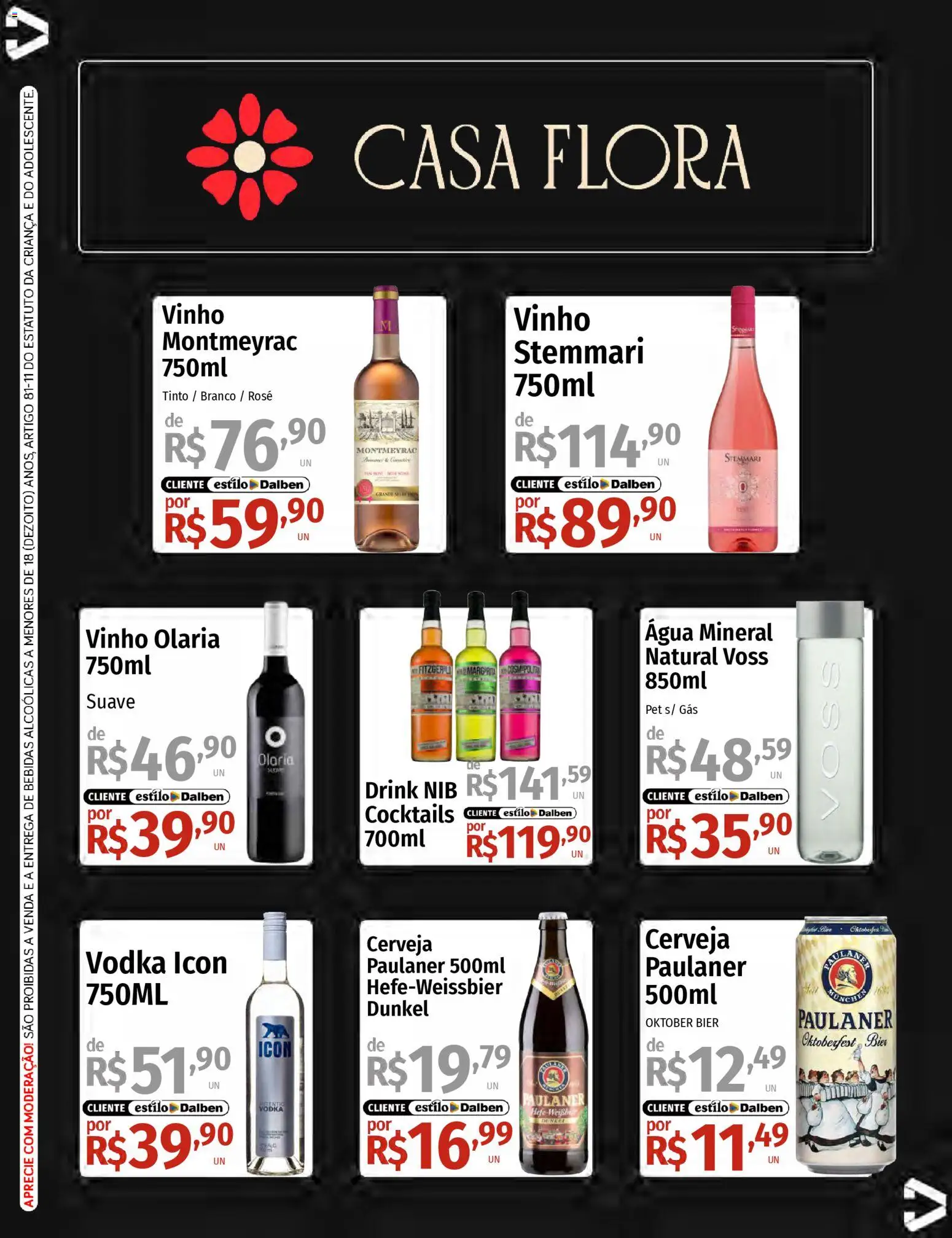 Supermercado Dalben Folheto - válido de 14.01.2026 | Página: 4 | Produtos: Vinho, Cerveja, Vodka, Água mineral