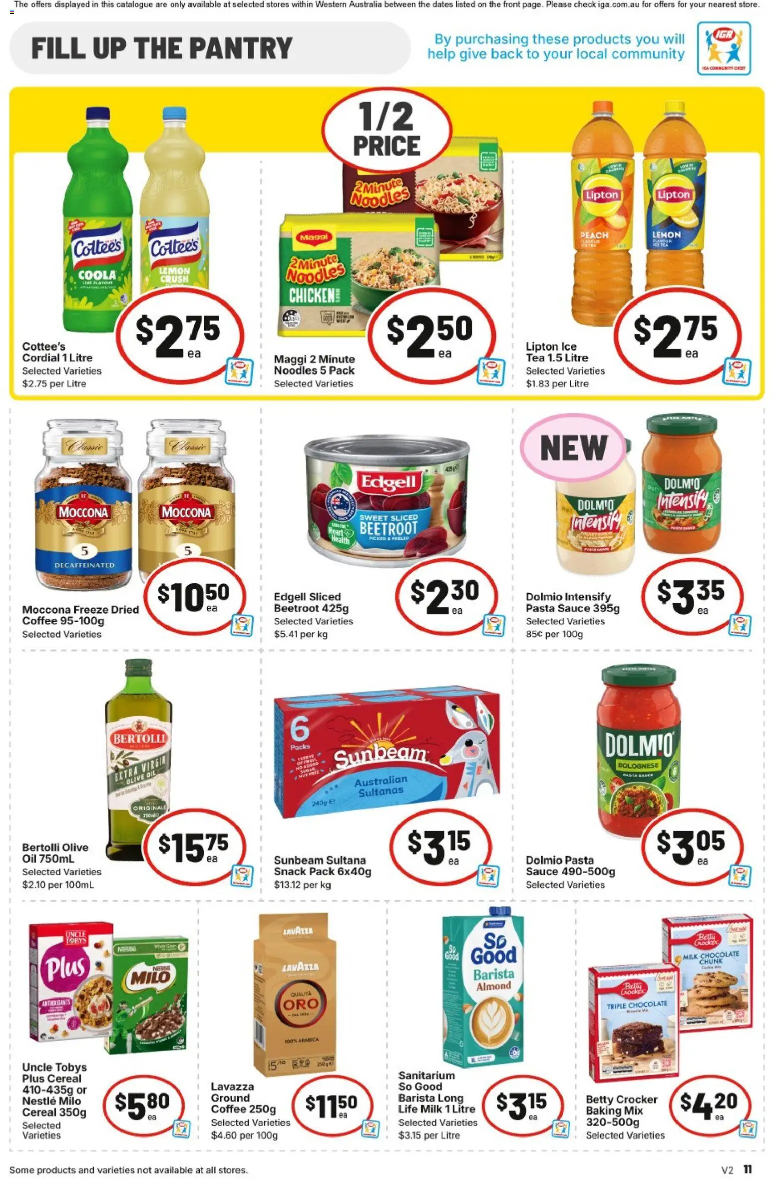 IGA catalogue - valid from 21.01.2026 | Page: 11 | Products: Coffee, Pasta, Olive oil, Lemon