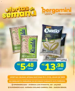 Supermercado Bergamini Folheto - válido de 29.07.2025 | Página: 3 | Produtos: Feijão, Arroz carrijo, Arroz