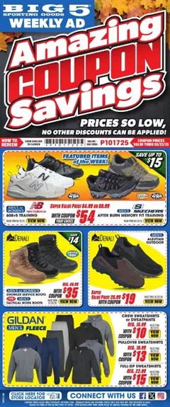Preview of Big 5 Sporting Goods weekly ads valid from 17.10.2025