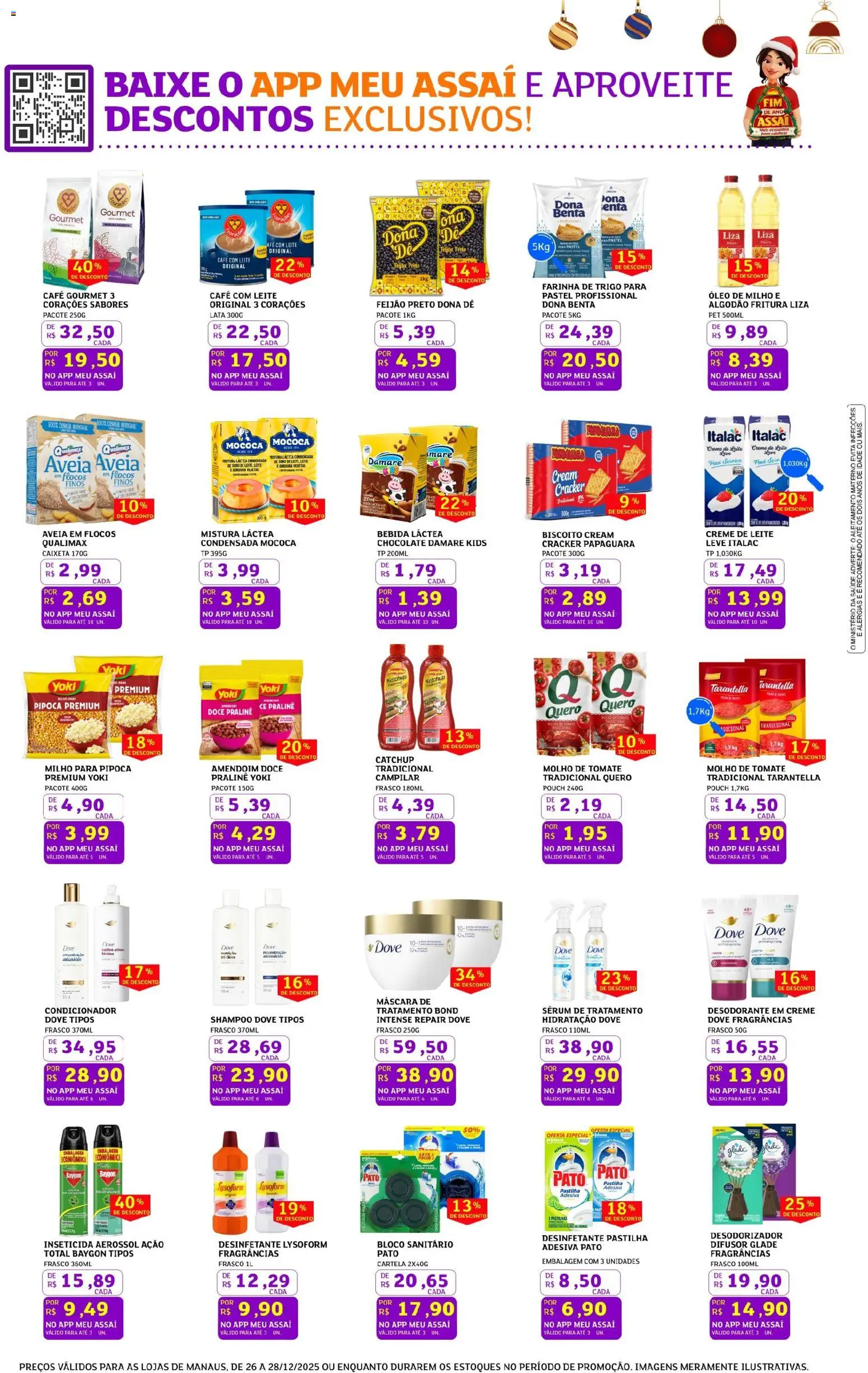 Assaí Atacadista Folheto - válido de 26.12.2025 | Página: 3 | Produtos: Pó, Chocolate, Flocos, Aveia